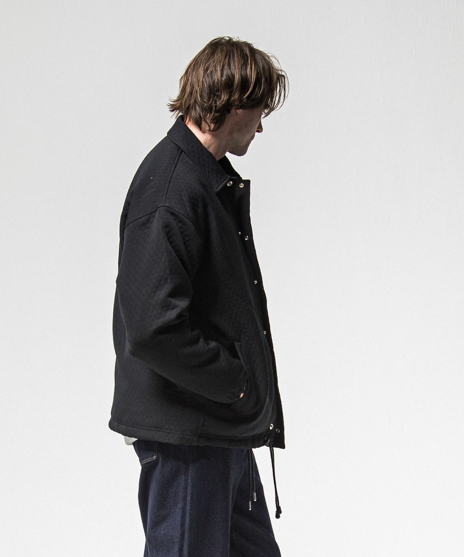 FUR COACH JK / RC38-JK-005 / キルティングファーコーチジャケット / ブラック (11月中旬入荷予定)