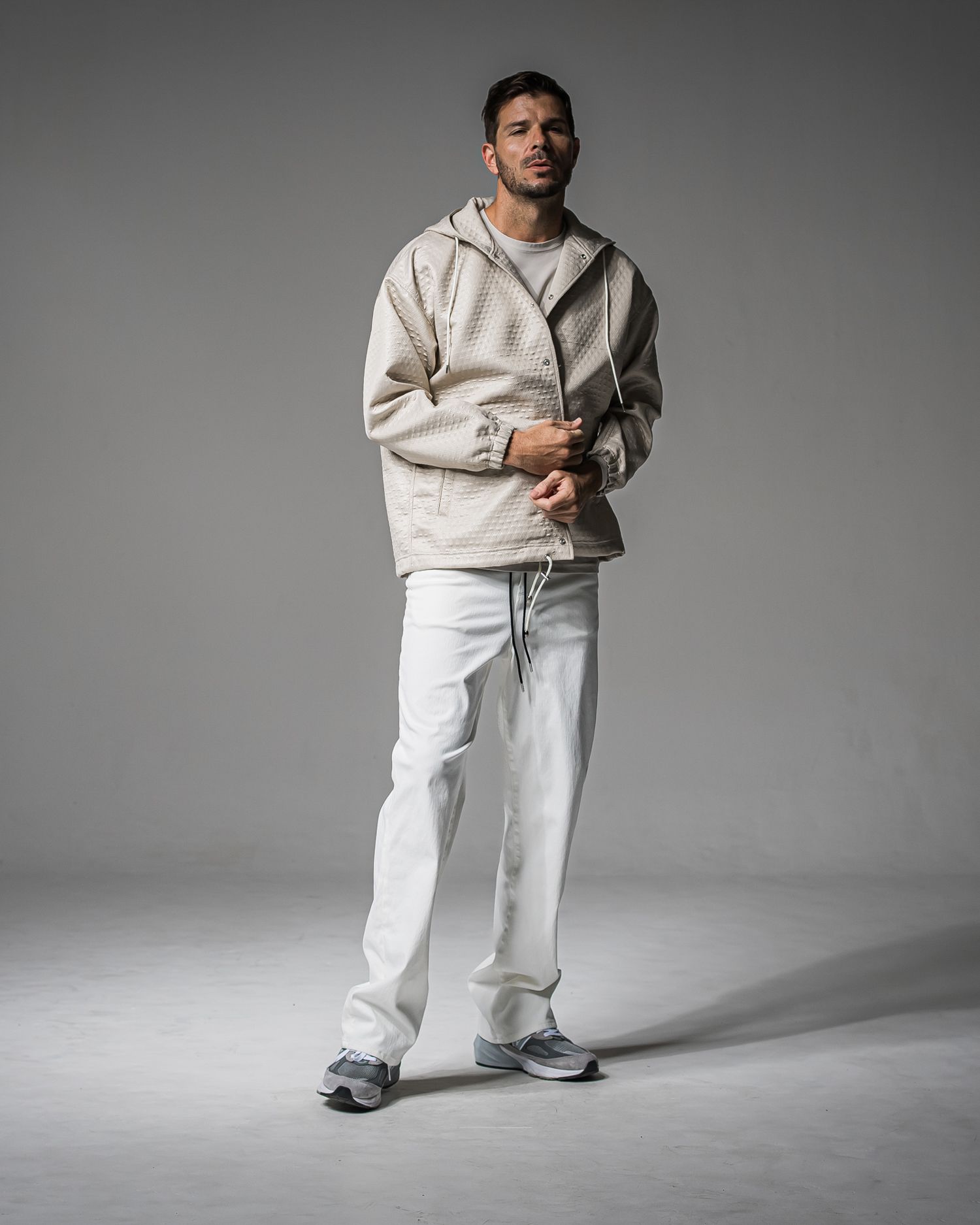 KING DENIM JERSEY / BASIC-ST-005 / デニムジャージ バギーワイドパンツ / ホワイト