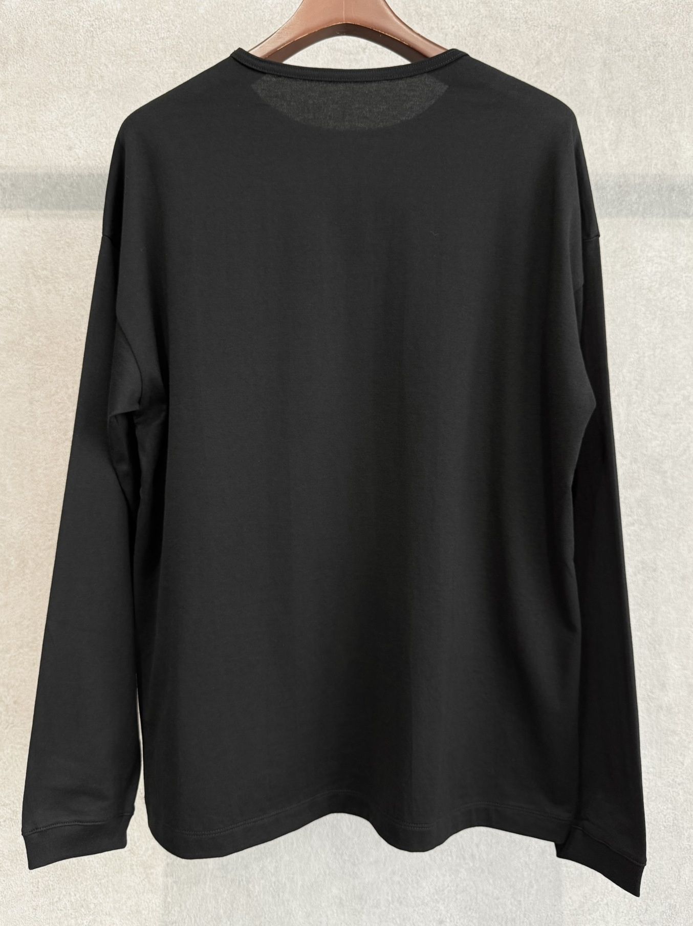 UK OVER LONGSLEEVE TEE / RC41-T-002 / オーバーサイズ長袖ロゴプリントTシャツ / ブラック