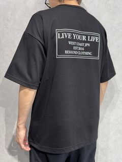 CREW OVER TEE / RC36-T-007 / バックプリントビッグTシャツ / ブラック