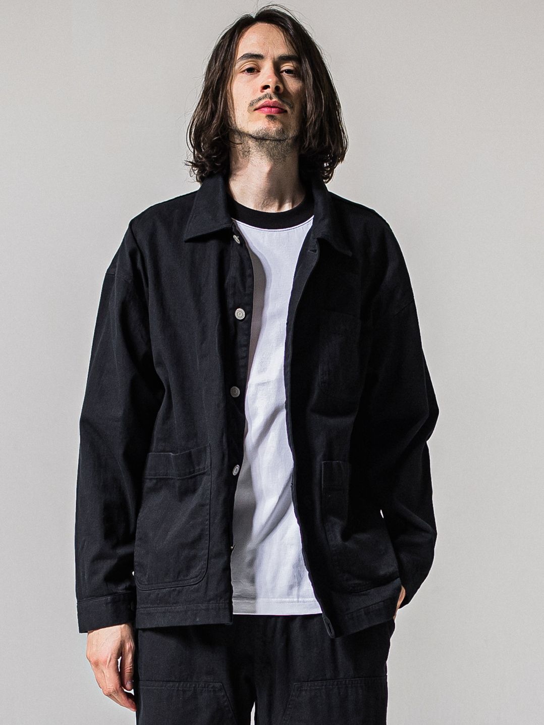 RC CAVER ALL / RC39-JK-004 / デニムカバーオール / ブラック (2月中旬入荷予定)