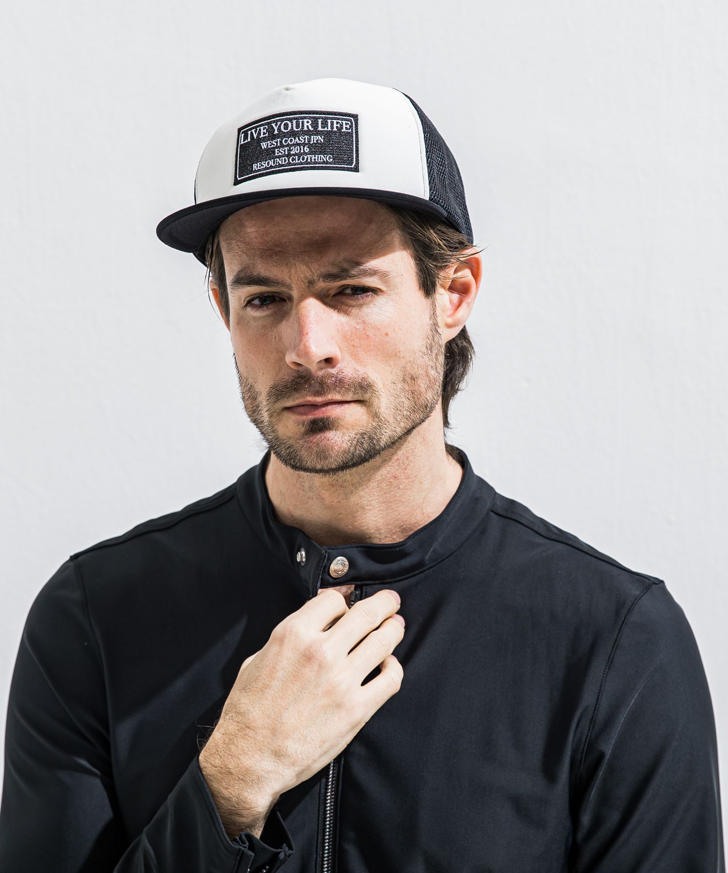 LIVE MESH CAP / RC40-CAP-001 / ロゴワッペンメッシュキャップ / ブラック×ホワイト (5月上旬入荷予定)