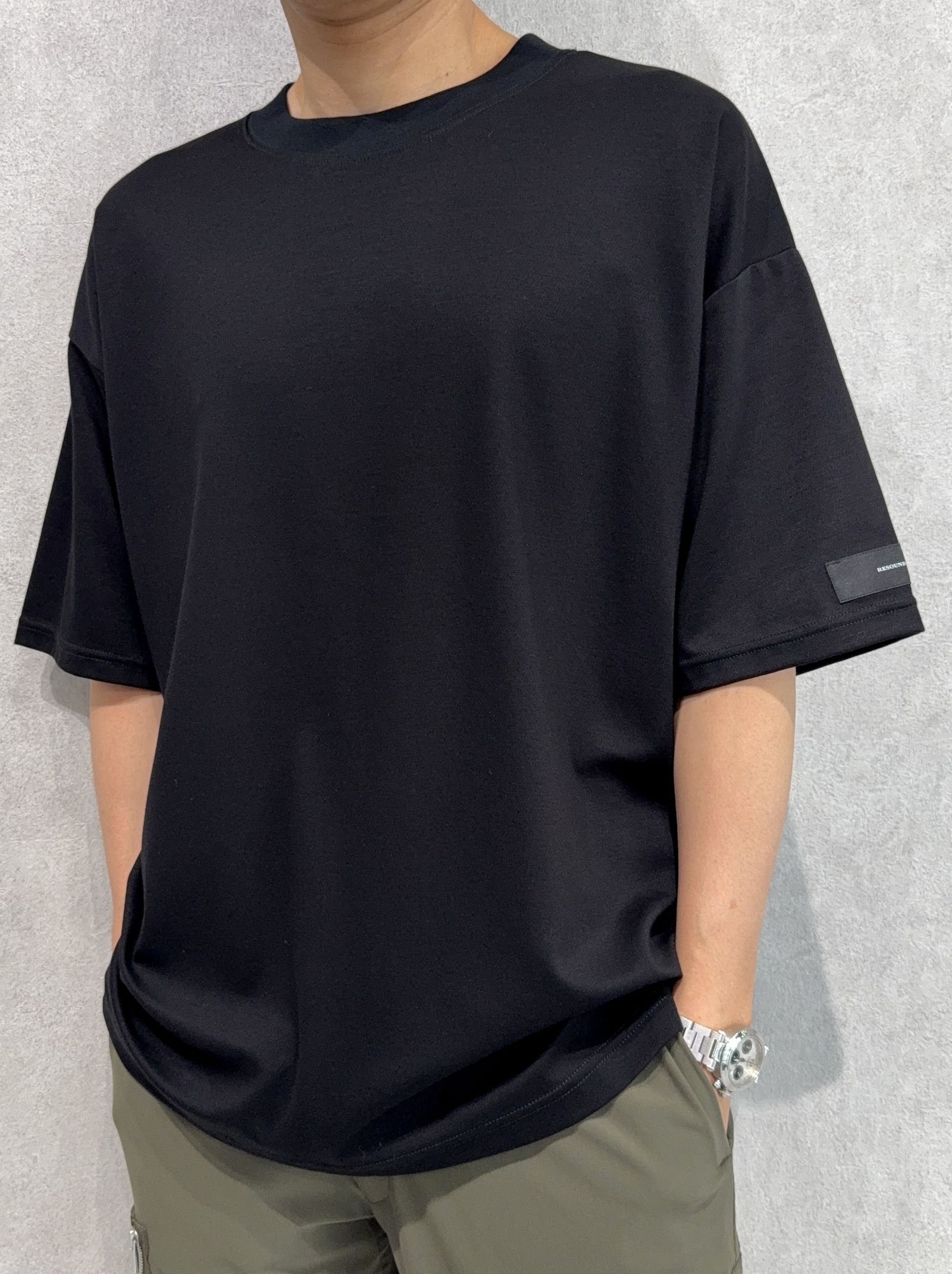 REV MESH OVER TEE / RC40-T-004 / メッシュビッグTシャツ / ブラック