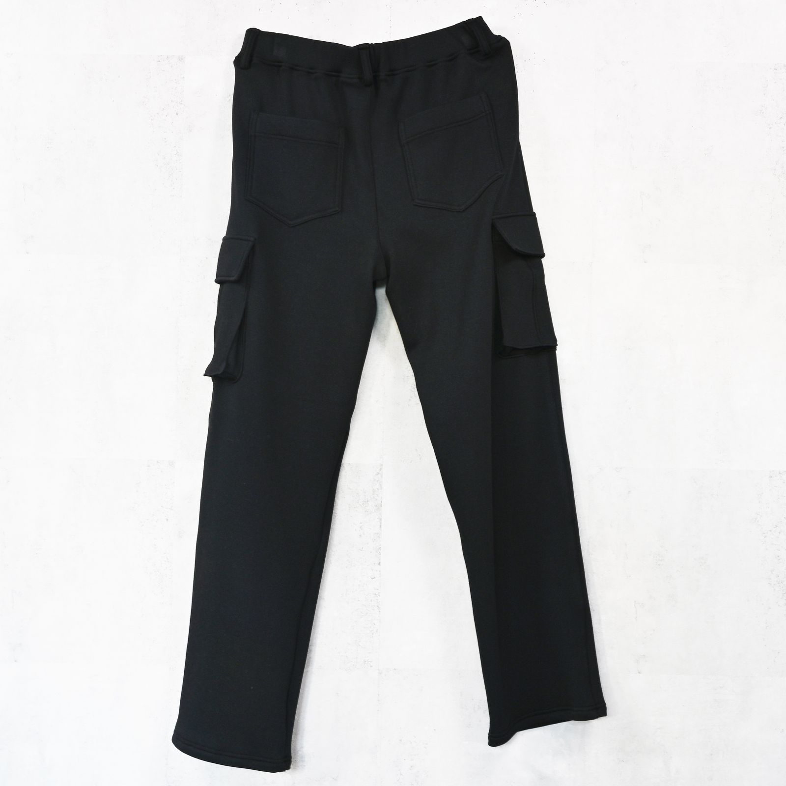 VELOURS FLEECE HEAD CARGO / RC42-ST-043 / 裏起毛セミワイドカーゴタックパンツ / ブラック (11月中旬入荷予定)