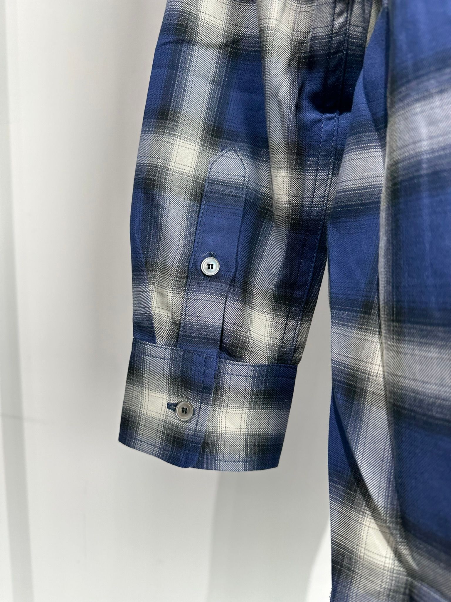 OVER GOWN CHECK SHIRTS / RC33-SH-003 / オーバーガウンチェックシャツ / ブルー