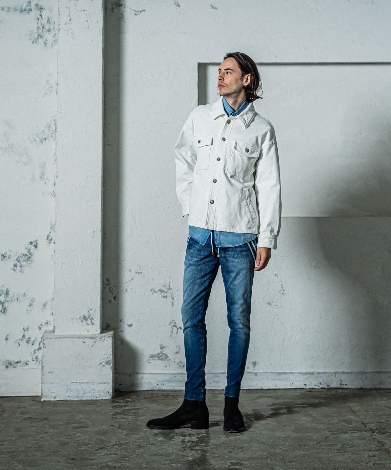 DENIM JACK SHIRTS / RC35-SH-001D / オーバーデニムシャツ / インディゴユーズド