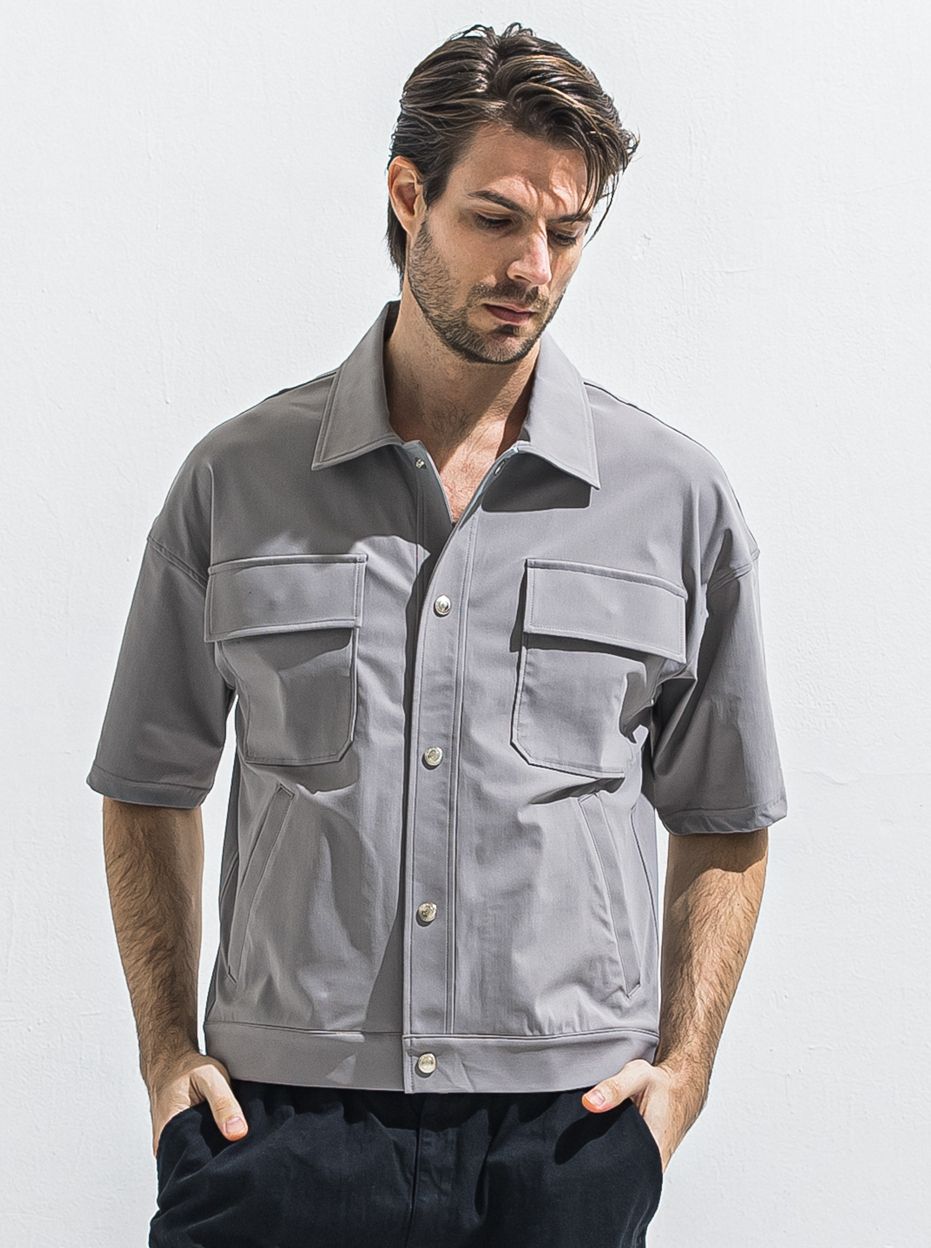 CPO HAFE SHIRTS JK / RC40-SH-003 / 半袖ナイロンCPOジャケット / グレー (5月上旬入荷予定)