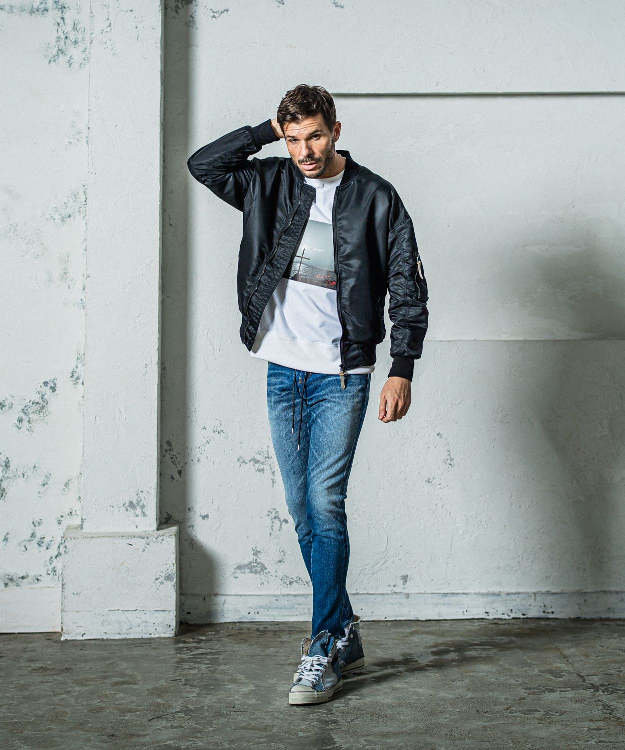 MICK DENIM JERSEY / RC35-ST-020 / デニムジャージテーパードパンツ / インディゴユーズド