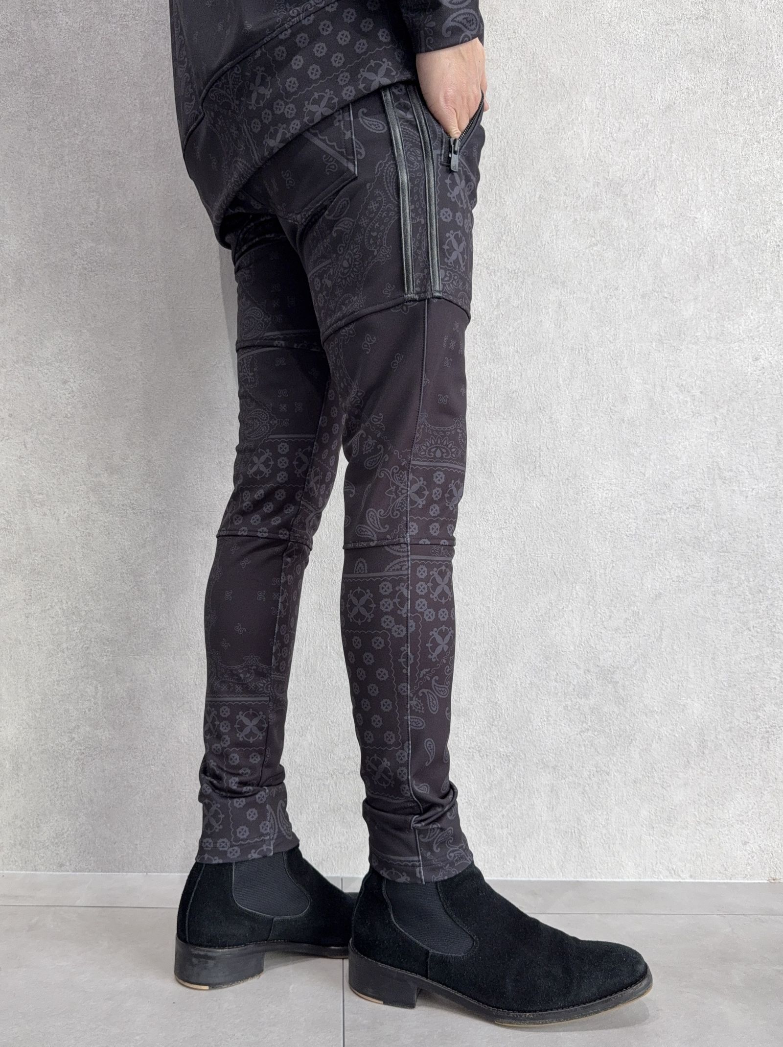 JOHNSON LINE HEAT PT / RC38-ST-009H / 裏起毛ジョンソンラインパンツ / ペイズリーブラック