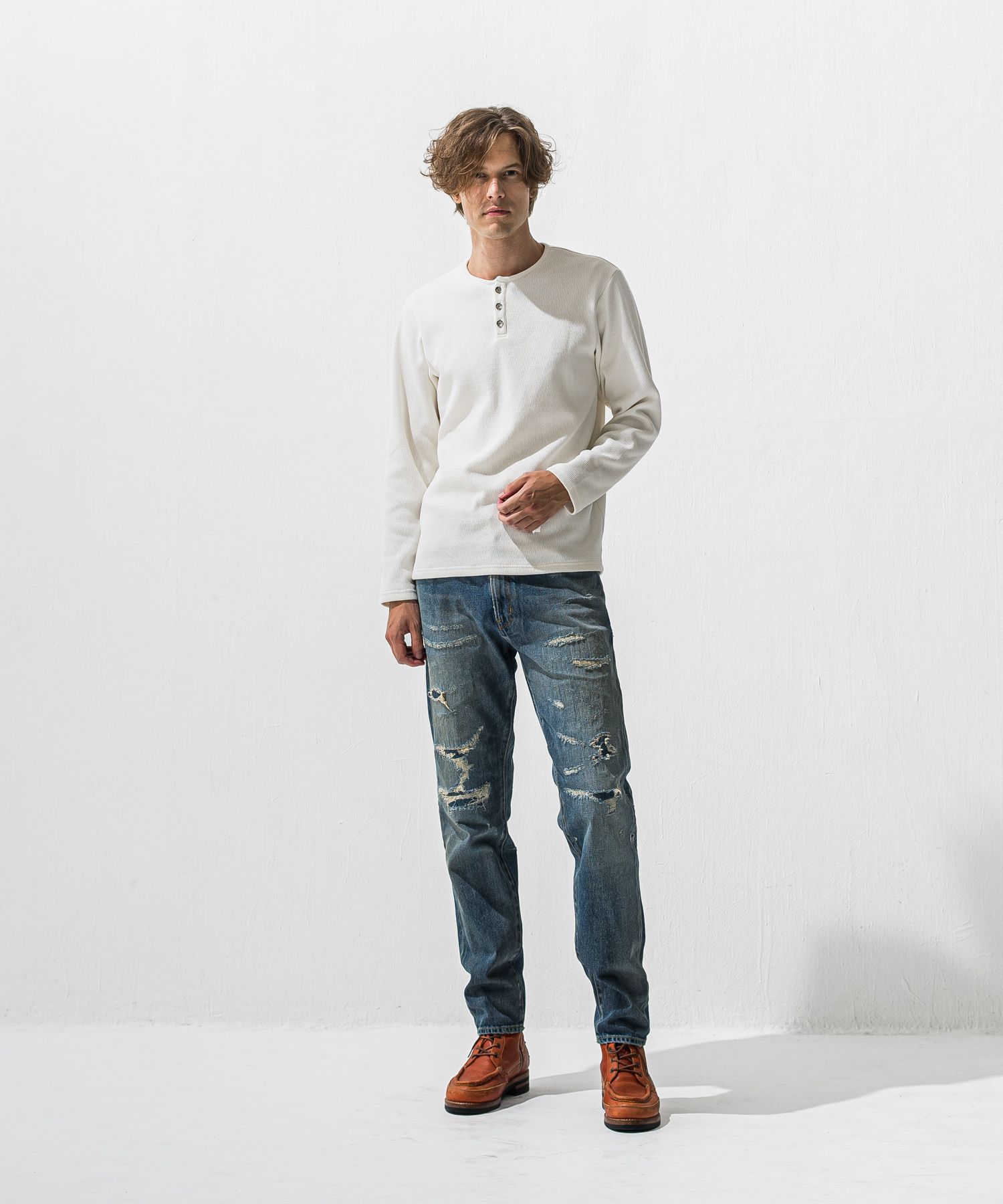 SCOTT JEANSS / RC42-ST-006 / レギュラーテーパードデニムパンツ / インディゴユーズド (12月中旬入荷予定)
