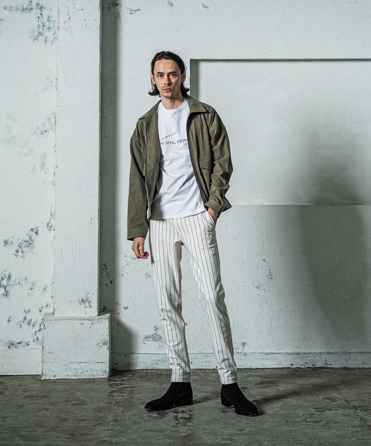 NSNF BASIC TEE / RC35-T-003 / メッセージロゴジャストTシャツ / ホワイト