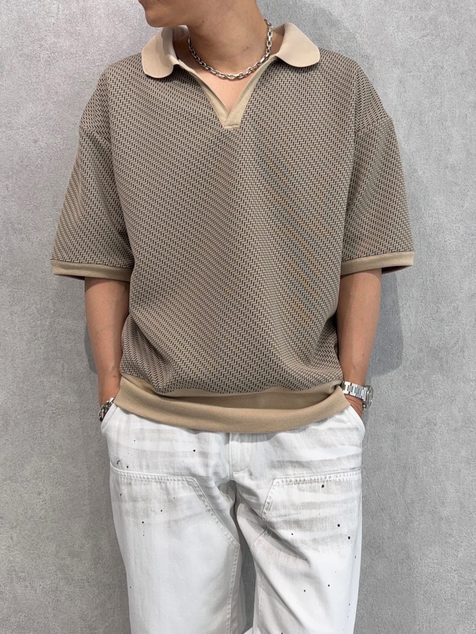 DELAYスキッパーポロ×RESOUNDダブルニーデニムコーデ