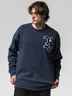 RC CHENILLE VELOURS FLEECE DROP TRAINER / RC38-C-004 / 裏起毛刺繍ワッペントレーナー / ネイビー (11月上旬入荷予定)