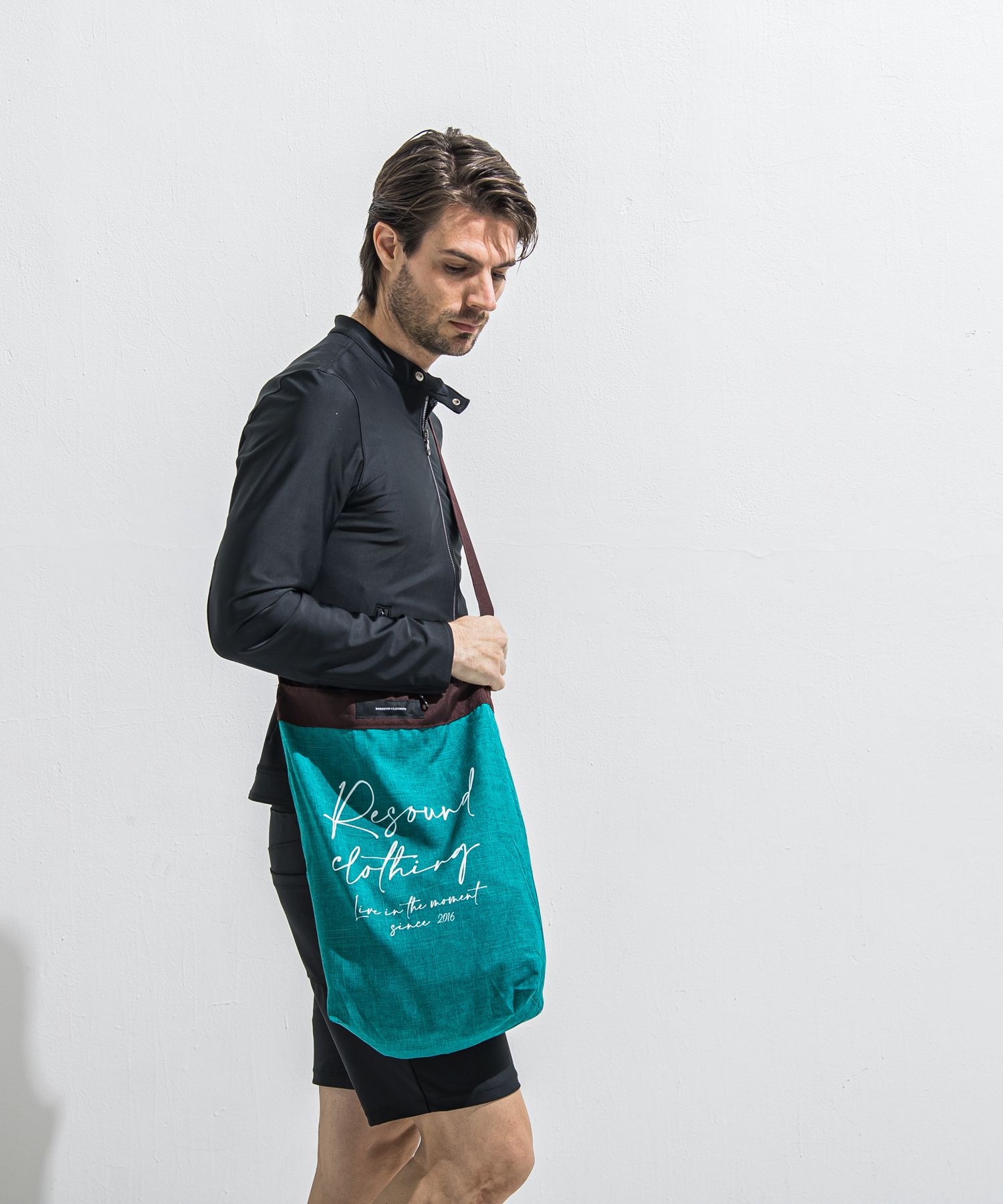 「Lagu×RESOUND」 BLANKET & ECOBAG / RL-BLBAG-1 / ブランケット&ショルダーエコバッグ / ターコイズ