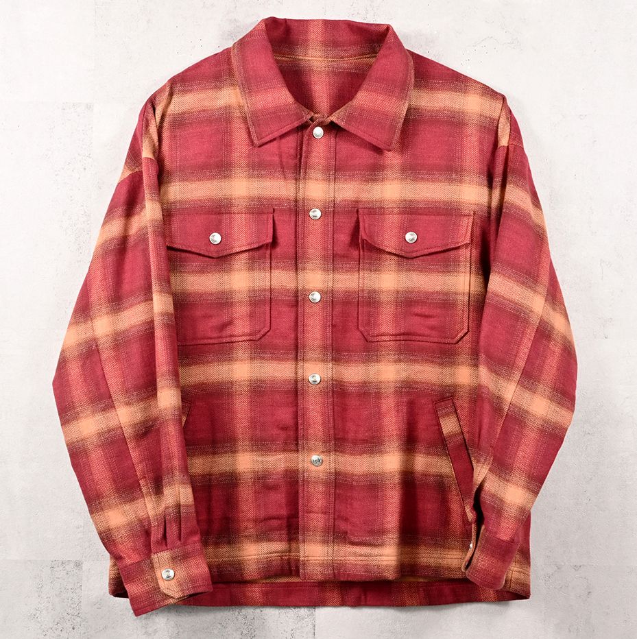 FLANNEL CHECK JK / RC41-JK-006 / フランネルチェックCPOジャケット / レッド (8月下旬入荷予定)