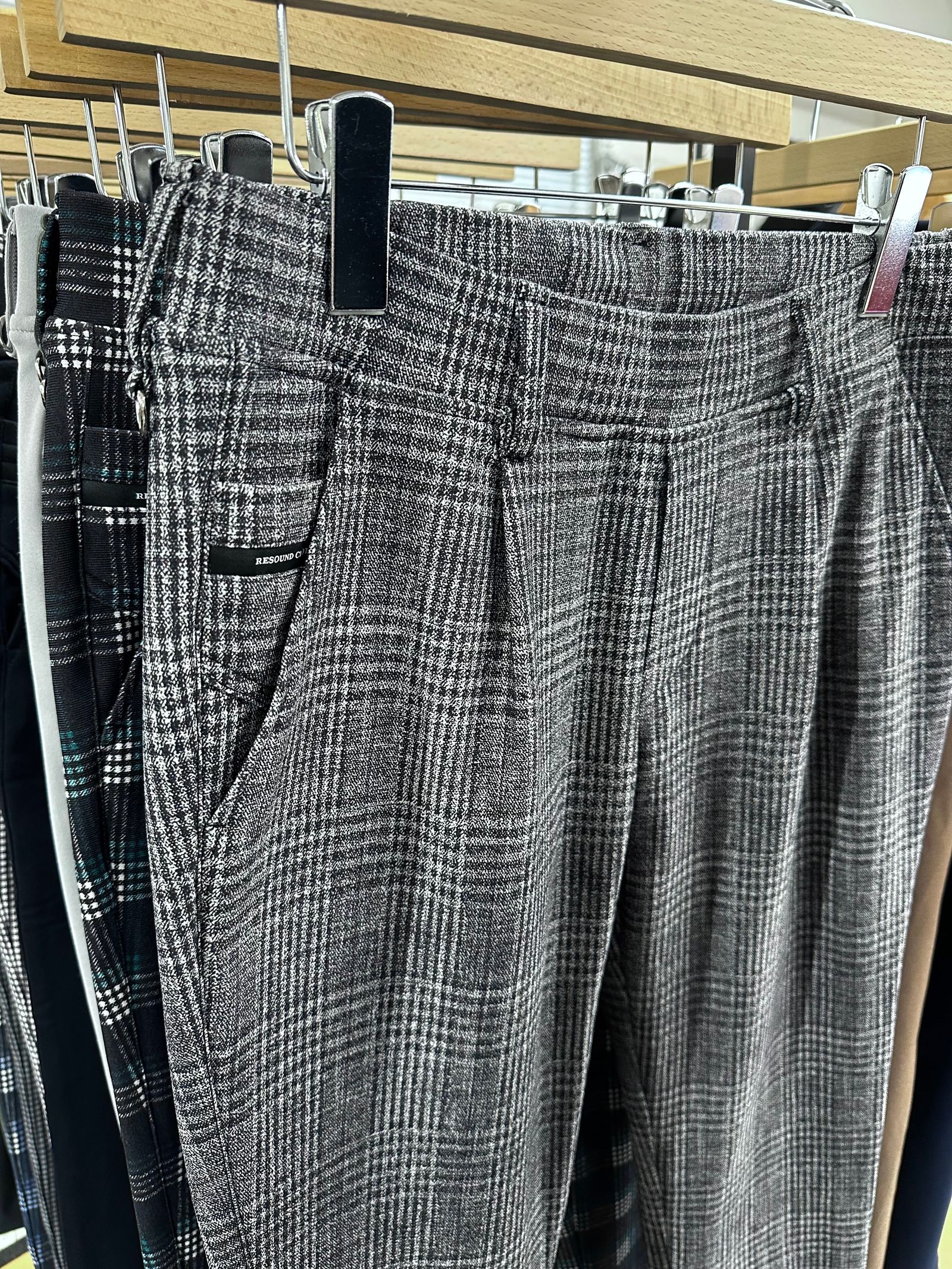 CHRIS EASY HEAT TUCK PANTS / RC30-ST-016HT / 裏起毛タックパンツ / グレンチェック