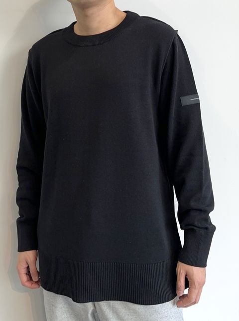 OUT SEAM SWEATER / RC30-K-001 / アウトシームニット / ブラック