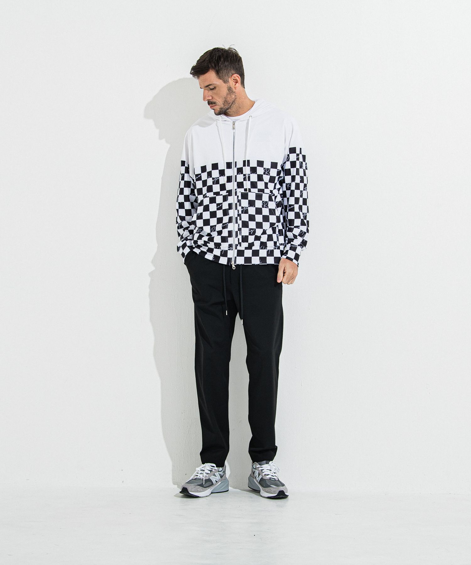 PAT WIDE EASY PANTS / RC36-ST-036BN / ワイドテーパードパンツ / ブラック
