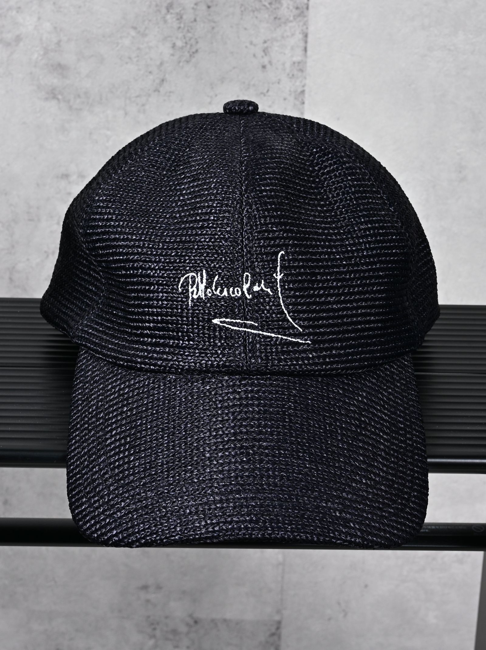 SIGN STRAW MESH CAP / DP1-CAP-001 / ストローメッシュローキャップ / ブラック (3月上旬入荷予定)