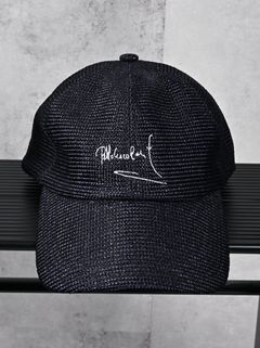 SIGN STRAW MESH CAP / DP1-CAP-001 / ストローメッシュローキャップ / ブラック (3月上旬入荷予定)