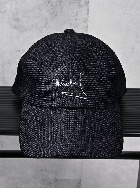 SIGN STRAW MESH CAP / DP1-CAP-001 / ストローメッシュローキャップ / ブラック (3月上旬入荷予定)