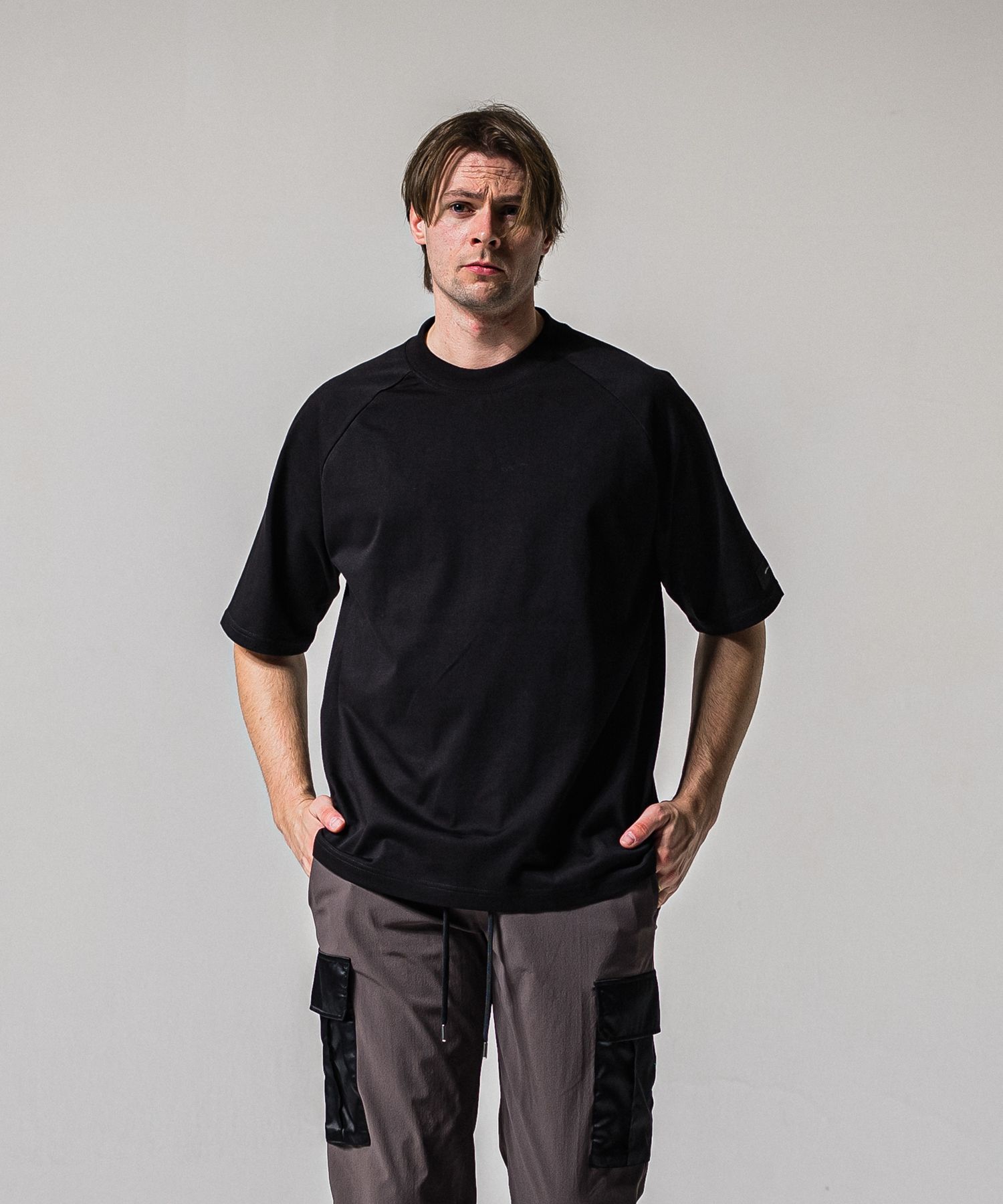 BACK RC RAGLAN OVER TEE / RC39-T-001 / バックロゴラグランビッグTシャツ / ブラック (4月上旬入荷予定)