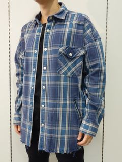 VINTAGE CHECK OVER GOWN SHIRTS / RC18-SH-002 / チェックシャツ ※