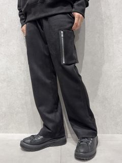 DAVID CARGO PANTS / RC38-ST-040 / スエードワイドカーゴパンツ / ブラック
