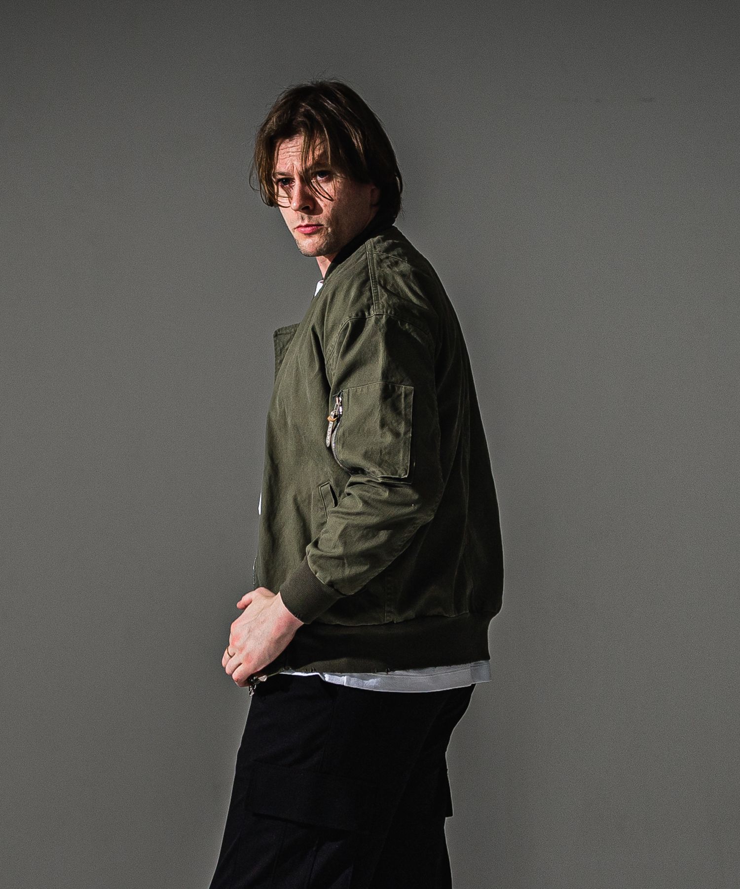 DAVID JACKET / RC41-JK-003 / ミリタリーライトMA-1 / ヴィンテージカーキ (8月下旬入荷予定)