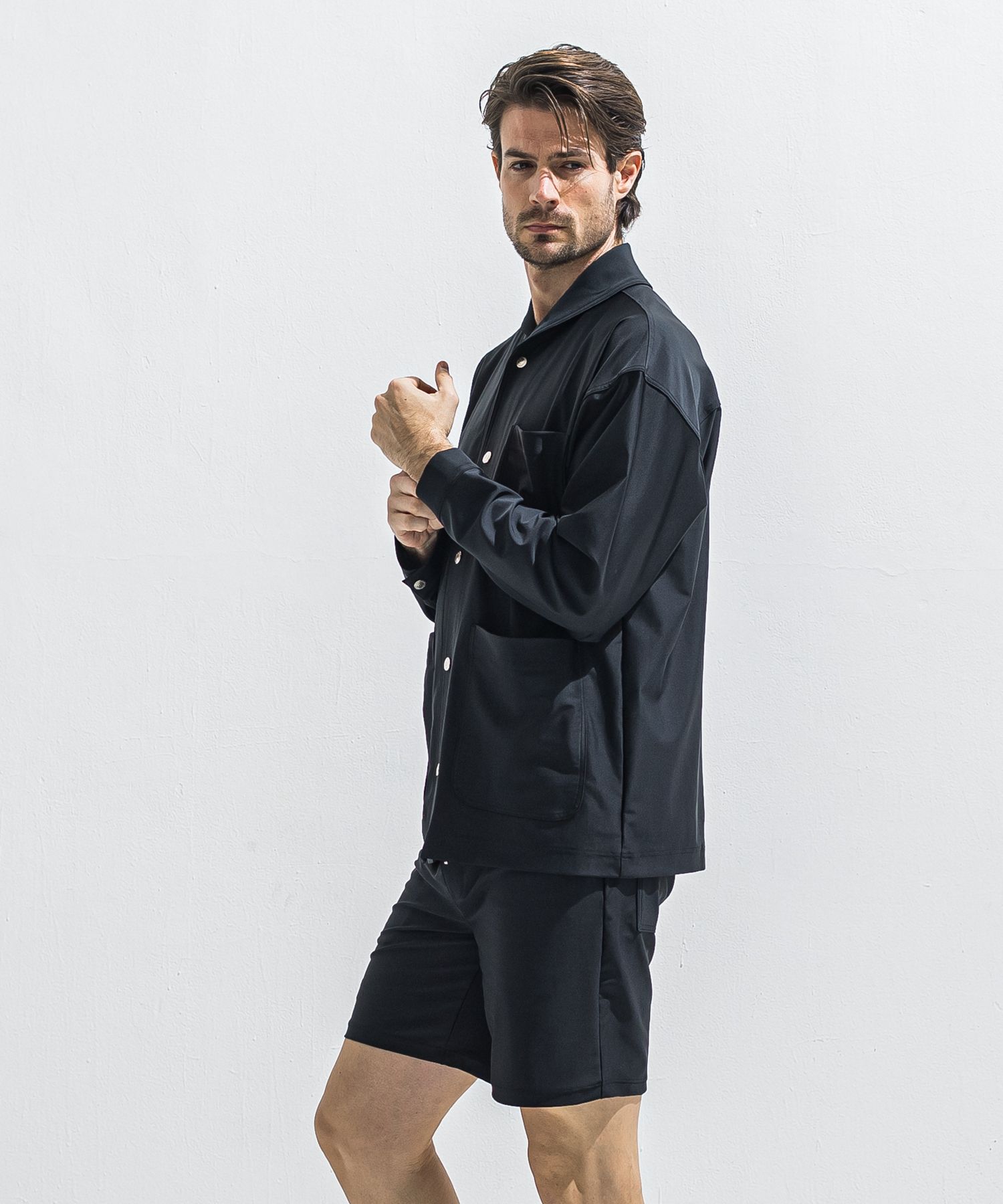 RUSH CAVER ALL / RC40-JK-002 / ラッシュガードカバーオール / ブラック (5月中旬入荷予定)