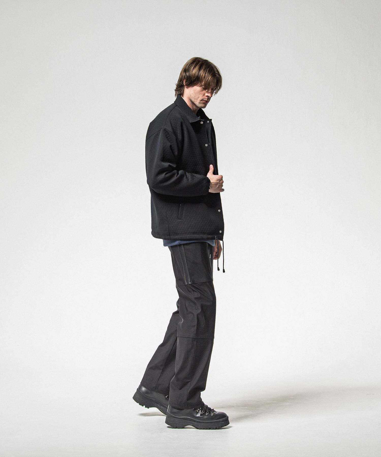 FUR COACH JK / RC38-JK-005 / キルティングファーコーチジャケット / ブラック (11月中旬入荷予定)