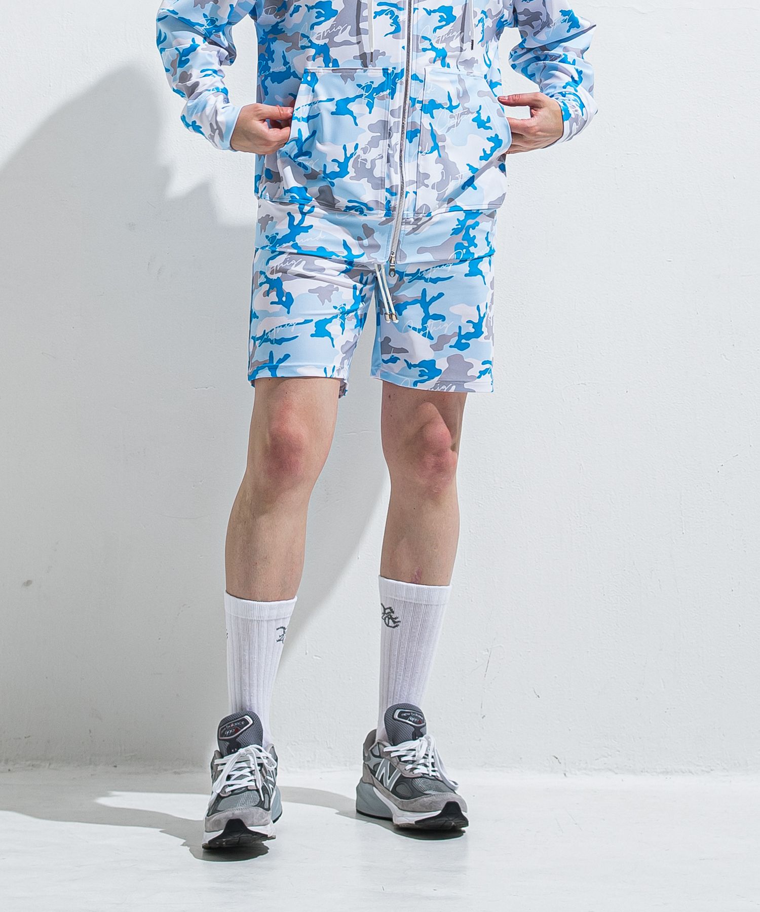 RUSH SHORTS / RC40-HP-002 / ラッシュガードショーツ / カモフラサックス (5月下旬入荷予定)