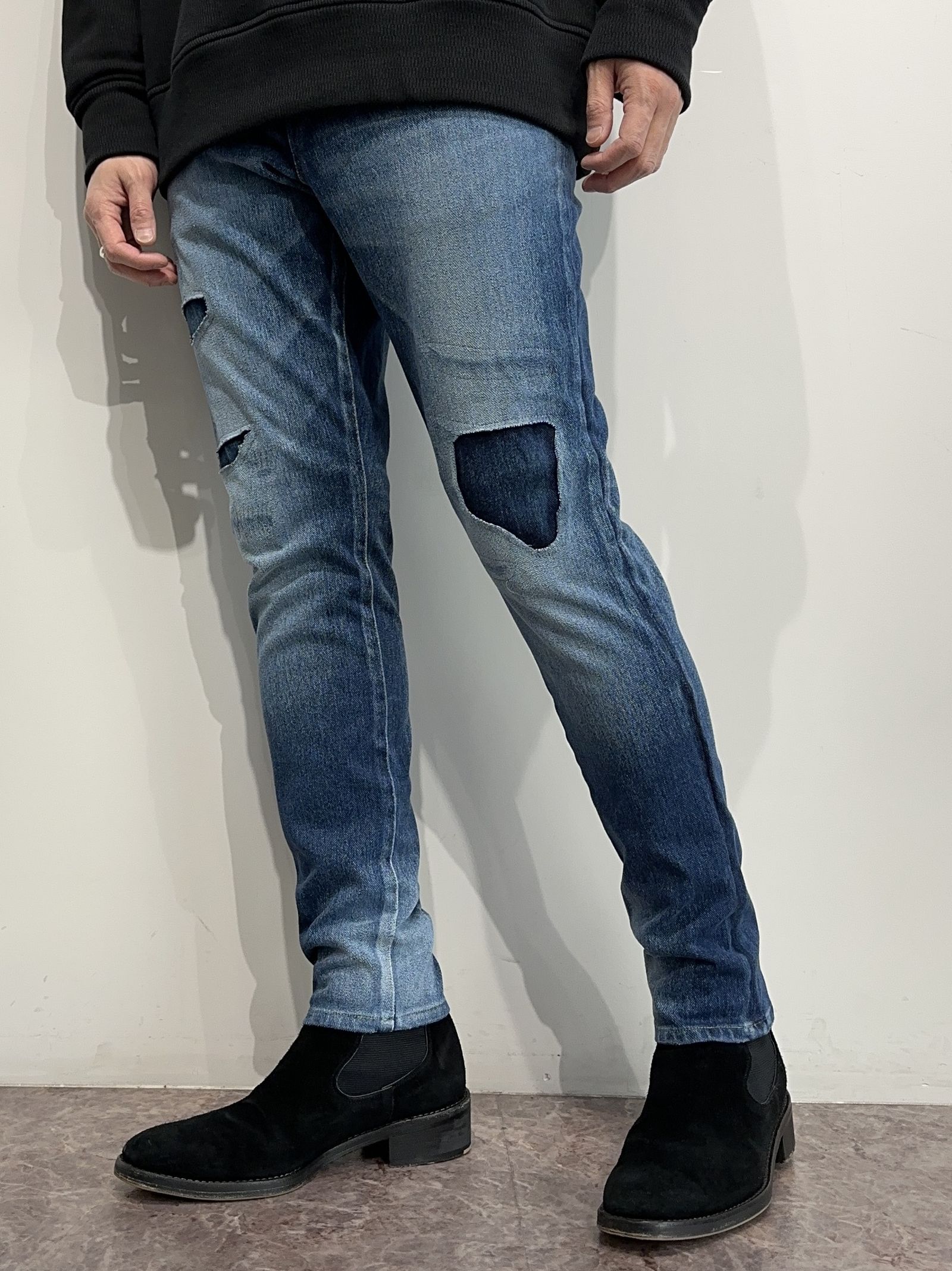 MICK DENIM JERSEY / RC38-ST-020 / デニムジャージテーパードパンツ / インディゴユーズド (12月上旬入荷予定)