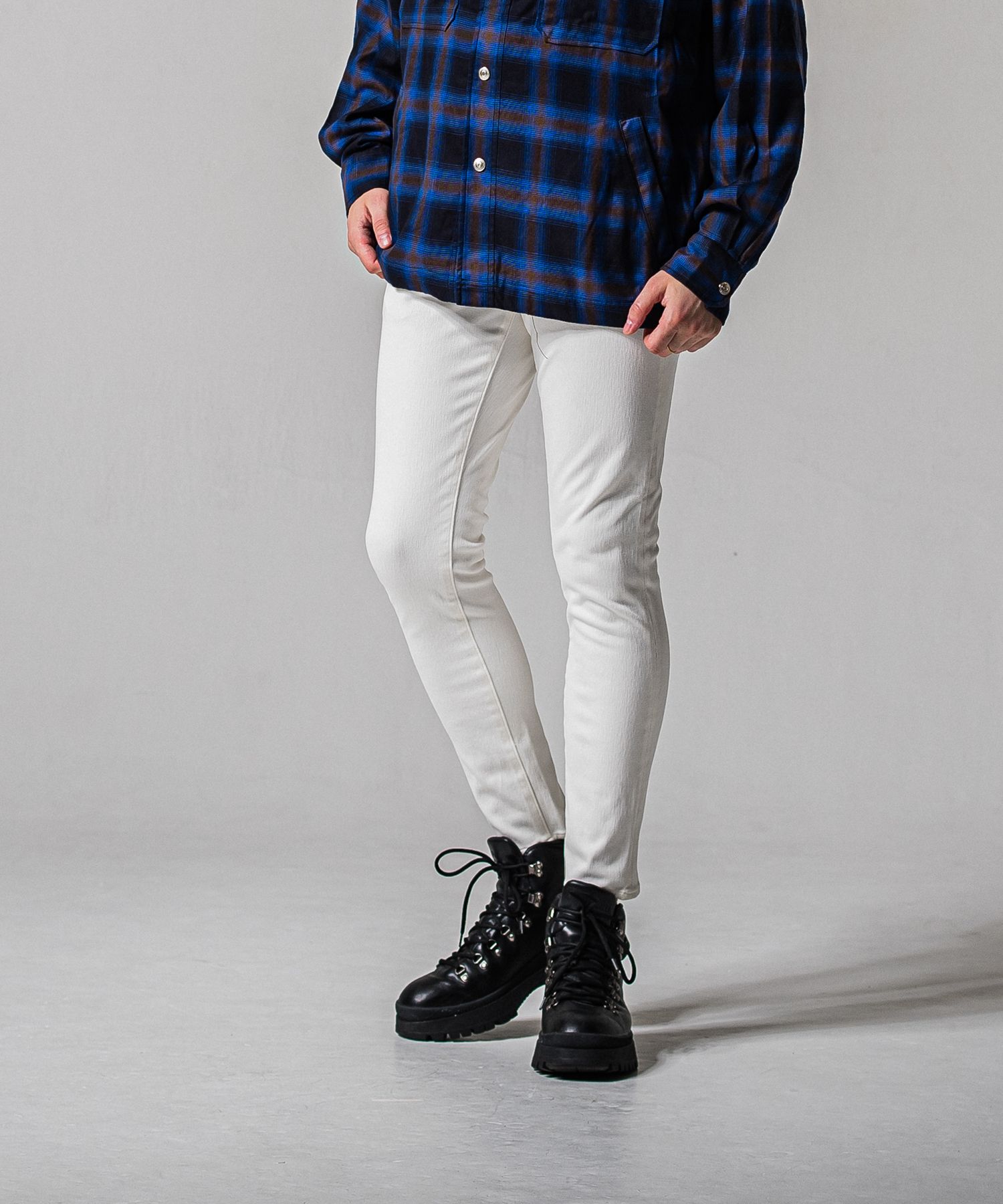 MICK DENIM JERSEY / BASIC-ST-020 / デニムジャージテーパードパンツ / ホワイト (1月下旬入荷予定)