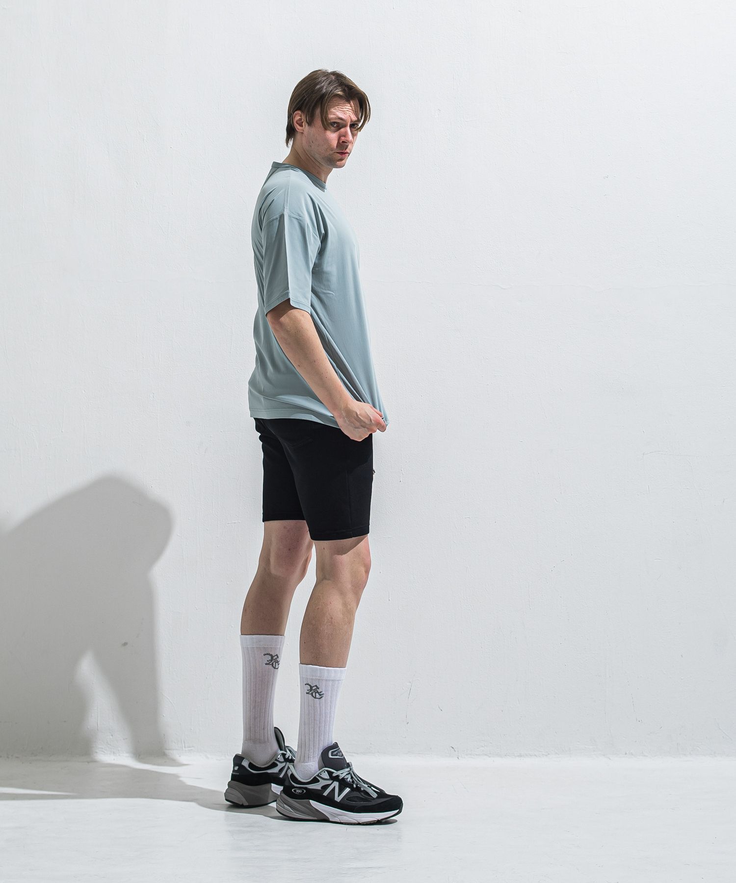 NYLON OVER T / RC40-T-003 / ナイロンビッグTシャツ / アクア (5月中旬入荷予定)