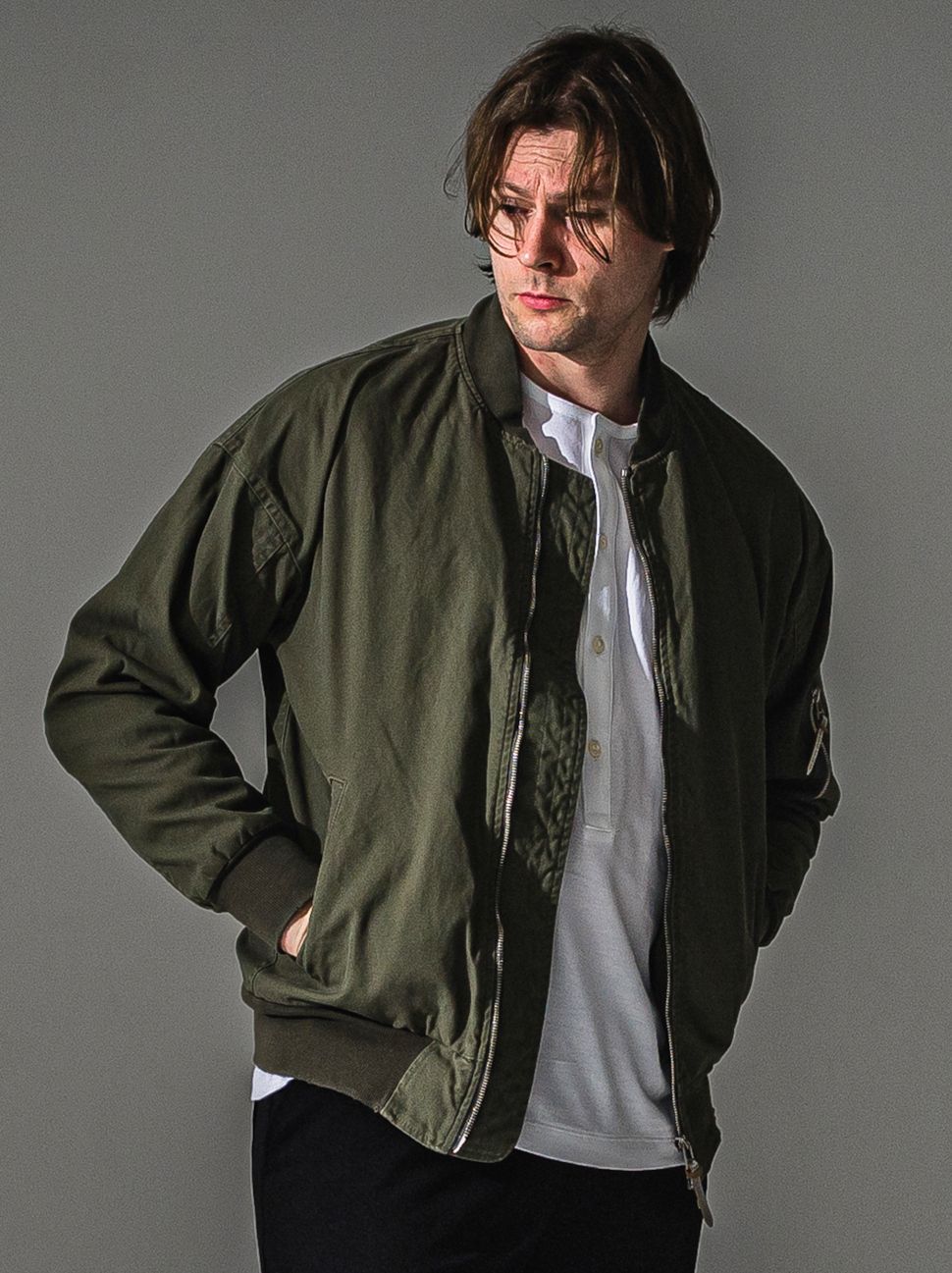 DAVID JACKET / RC41-JK-003 / ミリタリーライトMA-1 / ヴィンテージカーキ (8月下旬入荷予定)