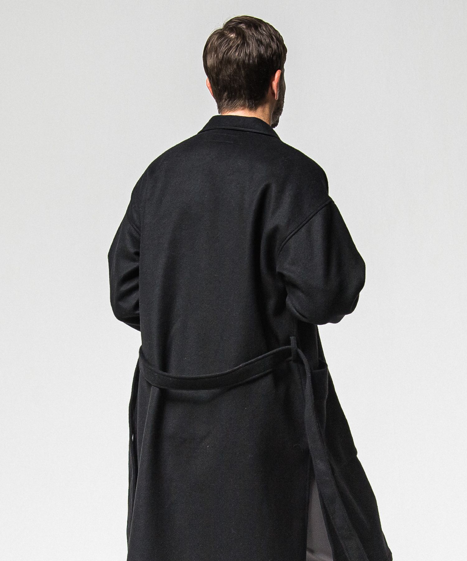 GOWN OVER COAT / RC38-JK-004 / オーバーサイズガウンコート / ブラック (11月上旬入荷予定)