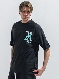 RC RUSH OVER T / RC40-T-009 / RCロゴラッシュガードビッグTシャツ / ブラック×ブルーグリーン (6月上旬入荷予定)