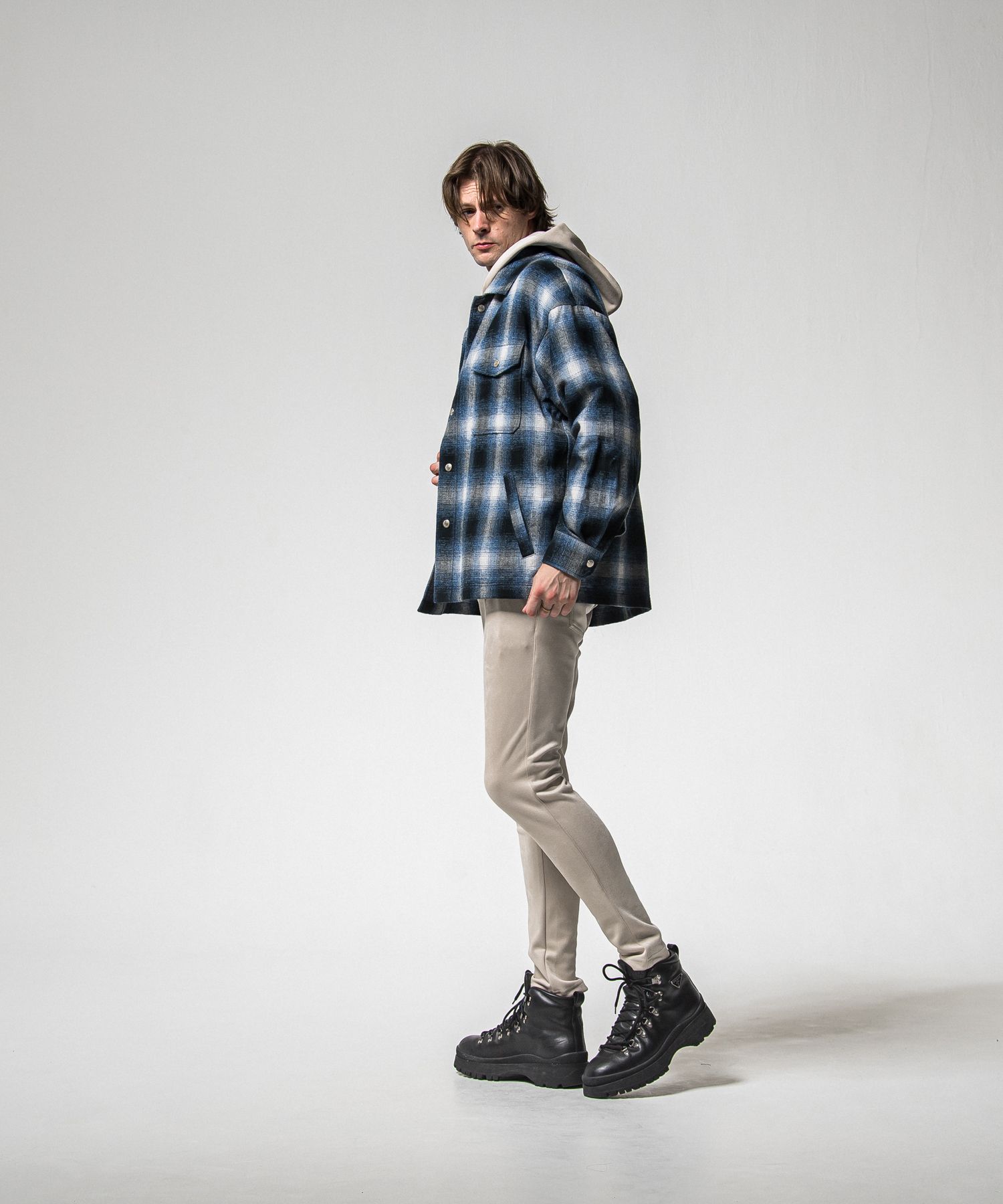 FLANNEL CHECK JK / RC38-JK-007 / フランネルチェックCPOジャケット / ブルー (10月中旬入荷予定)