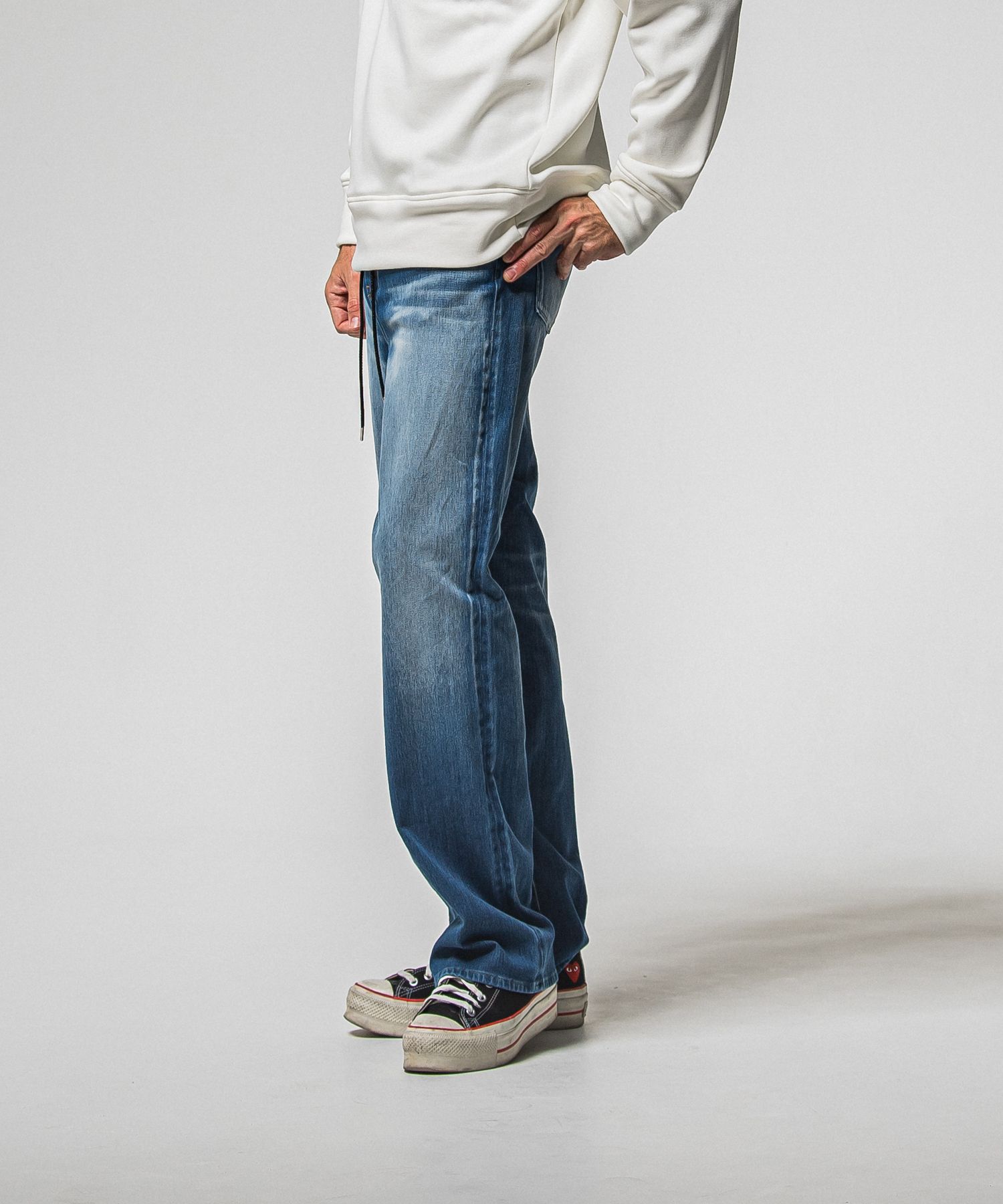 KING DENIM JERSEY / RC38-ST-005 / デニムジャージバギーワイドパンツ / インディゴユーズド (12月中旬入荷予定)