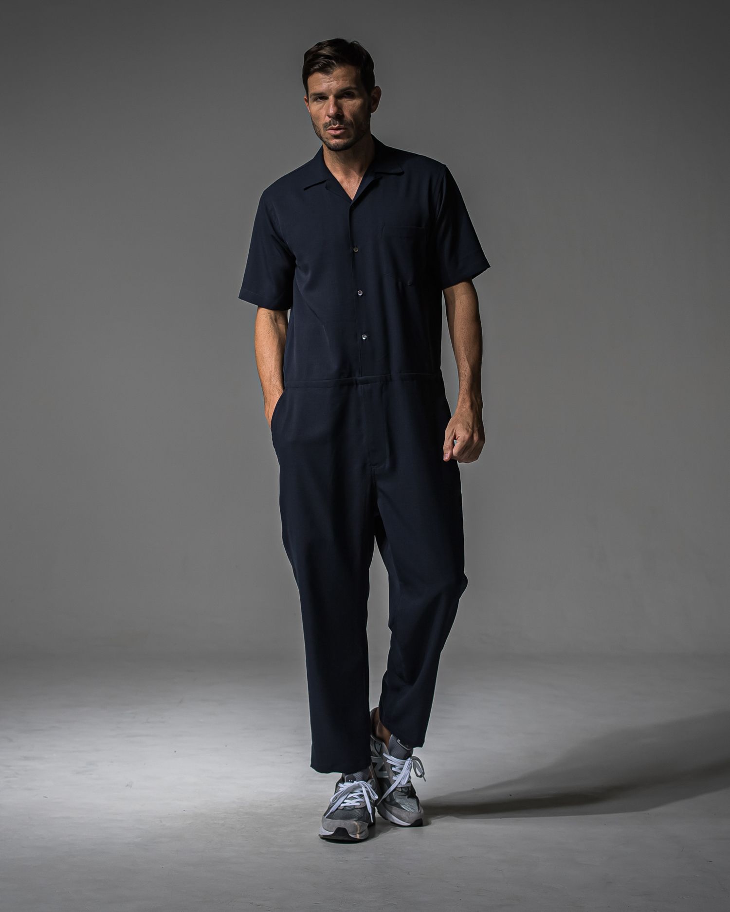 RAGE TWILL HALF ALL IN ONE / DP1-TN-001 / 半袖シャツオールインワン / ネイビー (3月中旬入荷予定)