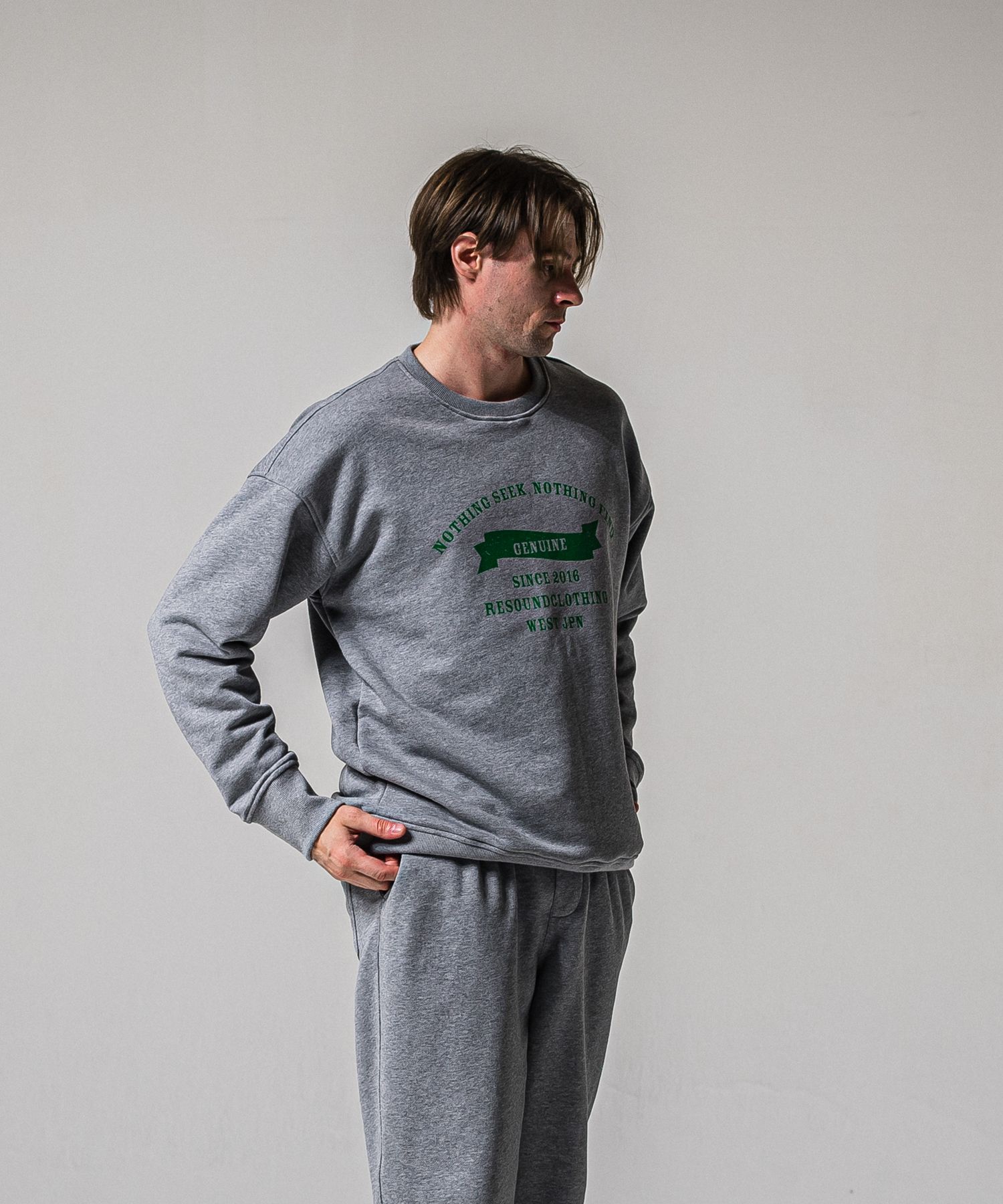 HF URAKE COLLEGE DROP TRAINER / RC39-C-002 / 高機能スウェットトレーナー / グレー (1月中旬入荷予定)