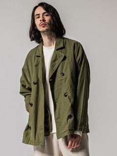 MV OVER PCOAT / RC39-JK-006 / ミリタリーピーコートジャケット / カーキ (2月上旬入荷予定)