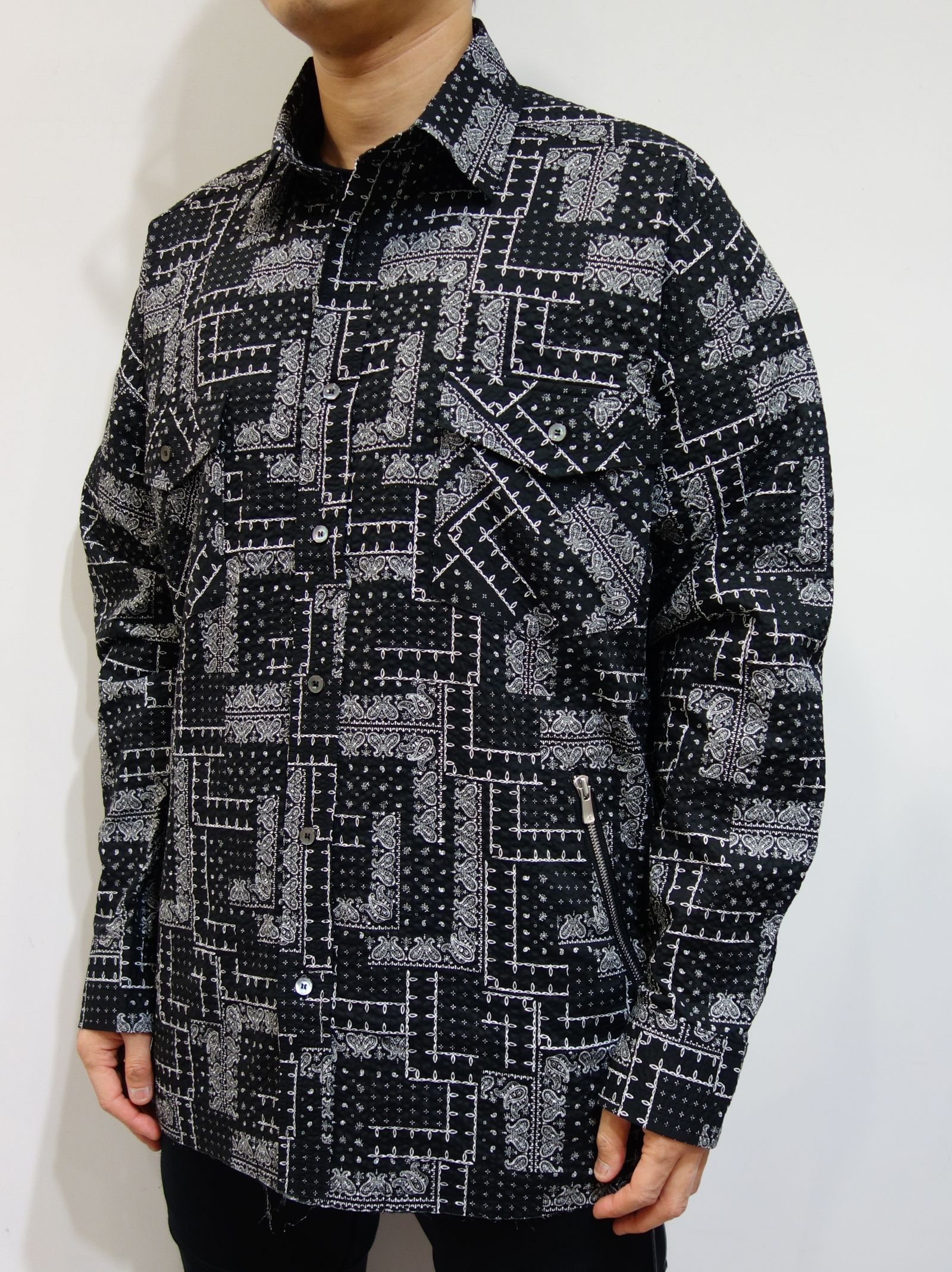 【※期間限定販売※】 BANDANA OVER GOWN SHIRTS / RC19-SH-002 / バンダナオーバーシャツ
