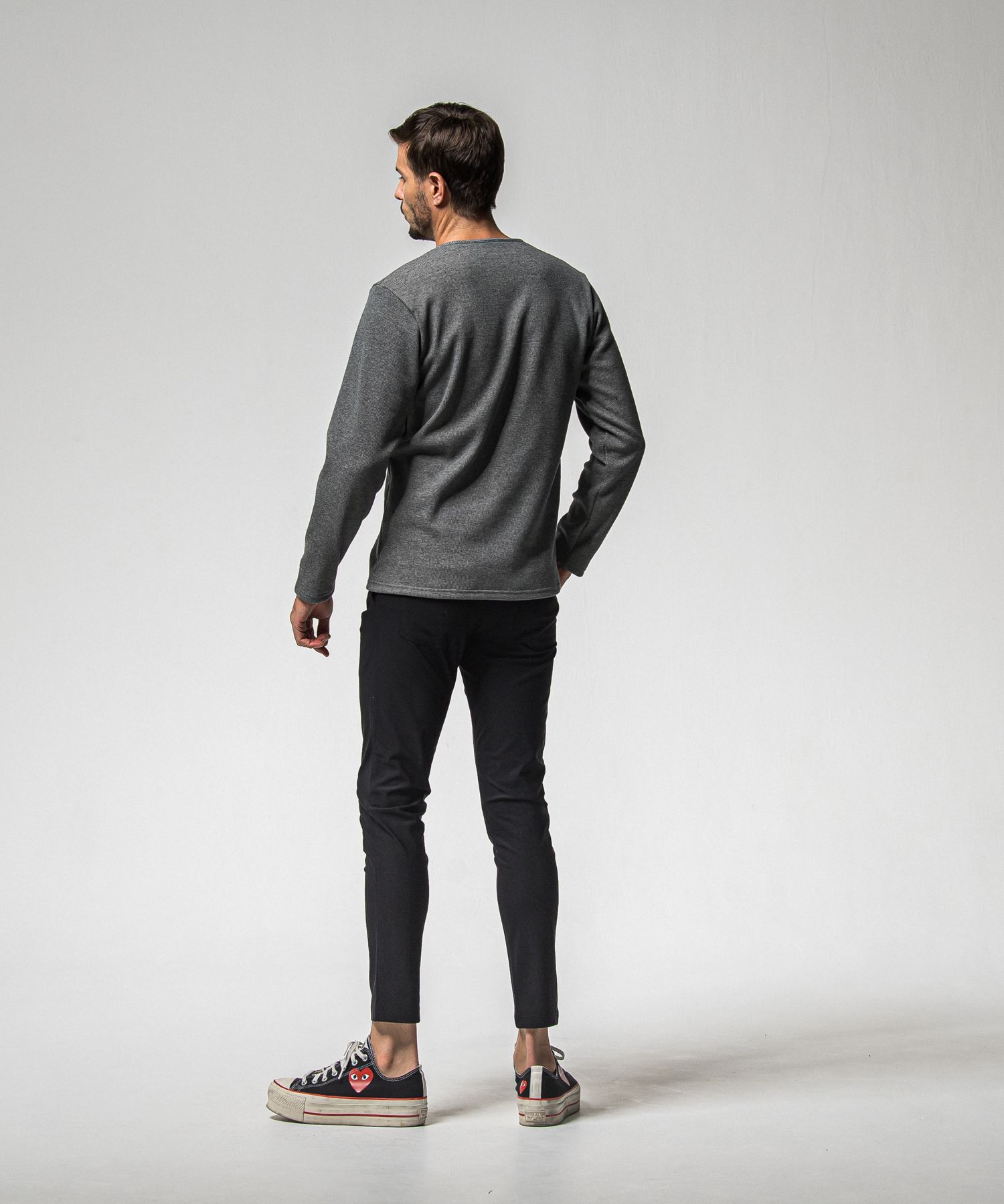 CHRIS EASY HEAT TUCK PANTS / RC38-ST-016HT / 裏起毛ワンタックスラックスイージーパンツ / ブラック (10月下旬入荷予定)