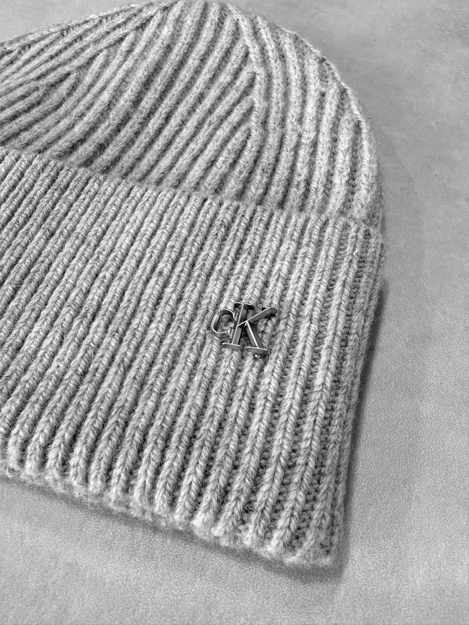 CKメタルパーツウールリブニットキャップ / 4D8032G / P79(グレー)