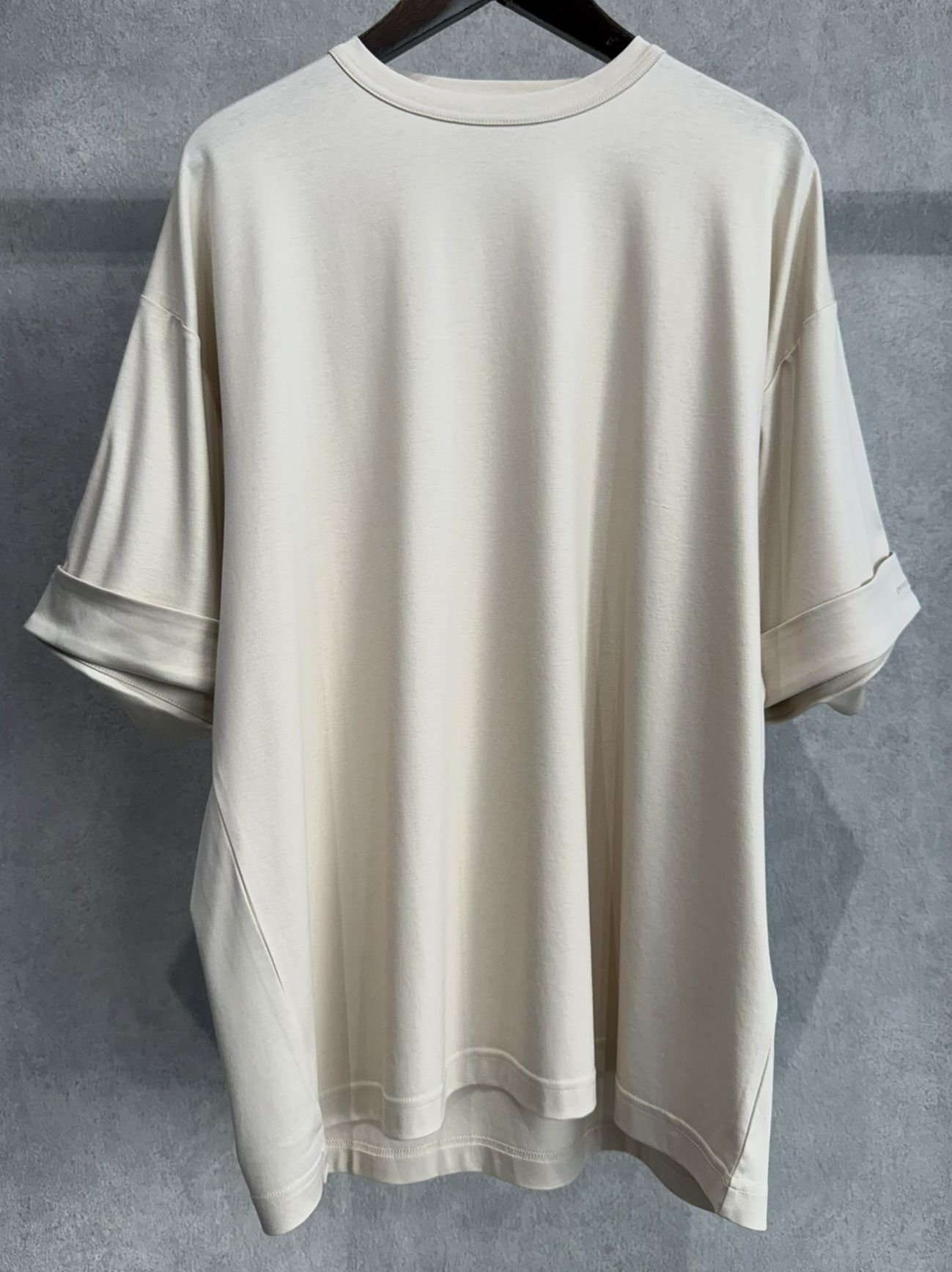 ダブルシルケットロールアップボックスTシャツ / ust-26070 / ベージュ