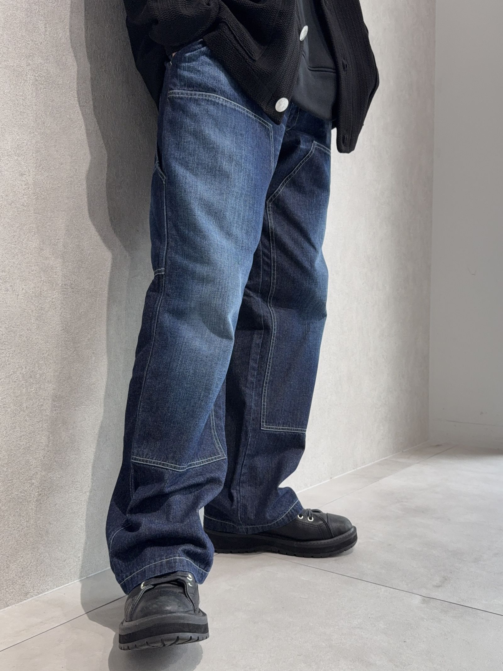 RESOUND新作カーディガン×初登場のダブルニーデニムコーデ