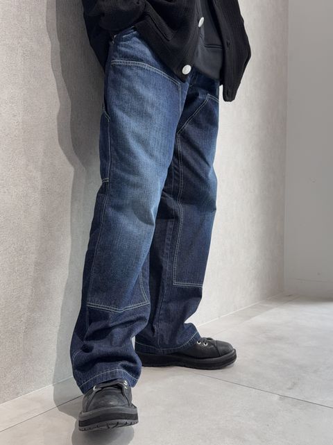 RESOUND新作カーディガン×初登場のダブルニーデニムコーデ