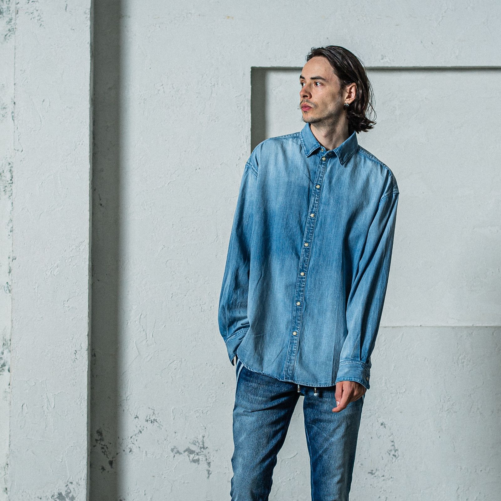 DENIM JACK SHIRTS / RC35-SH-001D / オーバーデニムシャツ / インディゴユーズド